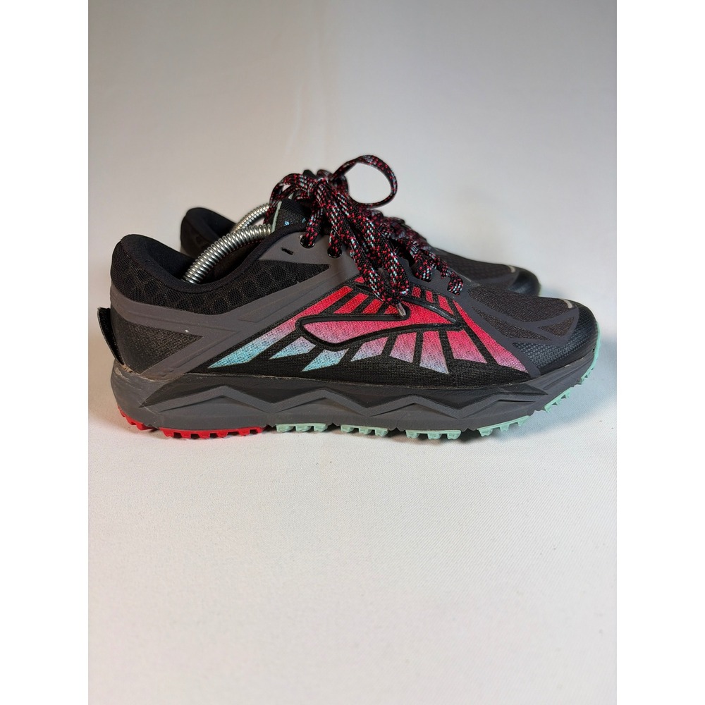 Brooks Caldera Womens Trail Running Shoes Black Pink Blue 1202321B065 Size 6.5